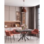 Стол раскладной Marmer 120-180*80*76 керамика антрацит