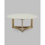 Журнальный столик Кассия 90*90 см светлая керамика
