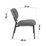 Кресло лаунж Jamie горчичный