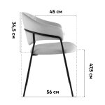 Стул Алексис велюр оранжевый 2 шт