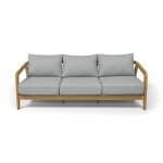 "Лейпциг" лаунж-зона из тика на 5 персон, цвет серый