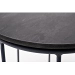 "Эквадор" журнальный стол из HPL круглый Ø40 H55, каркас из алюминия темно-серый (RAL 7024) муар, цвет столешницы "серый гранит"