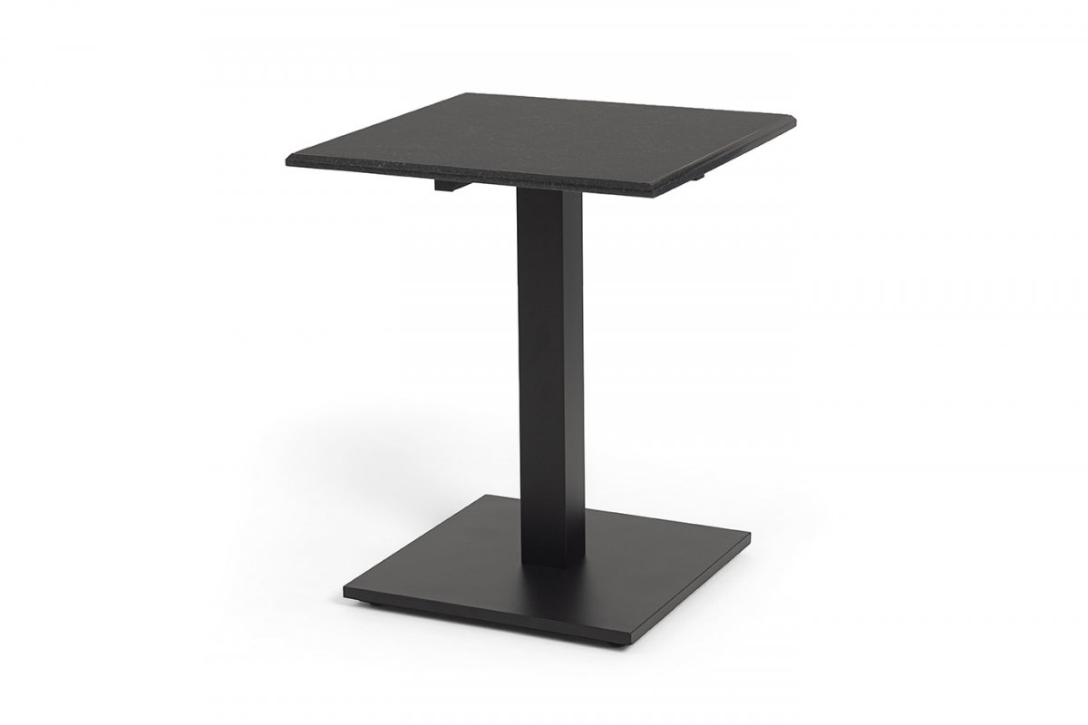 "Челси" стол из гранита квадратный 60х60см, цвет черный