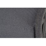 "Лугано" диван 3-местный плетеный из роупа, каркас алюминий темно-серый (RAL7024) муар, роуп темно-серый круглый, ткань темно-серая YB25-0027