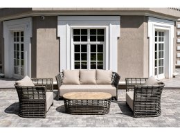 "Валенсия" лаунж-зона из искусственного ротанга, цвет серый "Валенсия" лаунж-зона из искусственного ротанга, цвет серый