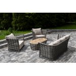"Валенсия" лаунж-зона из искусственного ротанга, цвет серый
