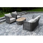"Валенсия" лаунж-зона из искусственного ротанга, цвет серый