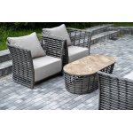 "Валенсия" лаунж-зона из искусственного ротанга, цвет серый