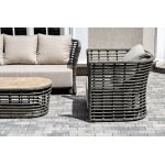 "Валенсия" лаунж-зона из искусственного ротанга, цвет серый