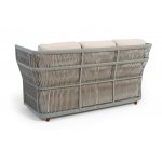 "Лугано" лаунж-зона 5-местная плетеная из роупа (веревки), каркас алюминиевый светло-серый, роуп серый меланж