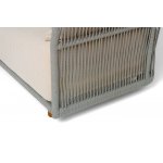 "Лугано" лаунж-зона 5-местная плетеная из роупа (веревки), каркас алюминиевый светло-серый, роуп серый меланж