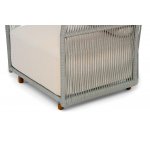 "Лугано" лаунж-зона 5-местная плетеная из роупа (веревки), каркас алюминиевый светло-серый, роуп серый меланж