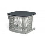 "Лугано" лаунж-зона 5-местная плетеная из роупа (веревки), каркас алюминиевый светло-серый, роуп серый меланж