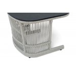 "Лугано" лаунж-зона 5-местная плетеная из роупа (веревки), каркас алюминиевый светло-серый, роуп серый меланж