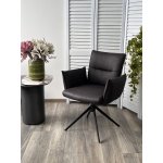 Стул DEAN 360 град.поворот. Темно-серый  экокожа  Maison 99# / Черный, ®DISAUR