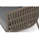 "Комо" лаунж-зона 4-местная плетеная из роупа (веревки), каркас алюминиевый бежево-серый, роуп серо-коричневый