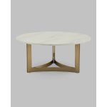 Журнальный столик Кассия 90*90 см светлая керамика