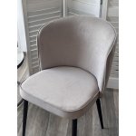 Стул МИЛАНО B22 Серый, велюр / черный каркас, М-City