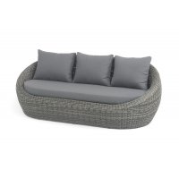 "Барселона" диван из искусственного ротанга трехместный, цвет графит