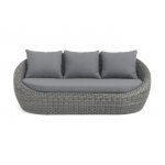 "Барселона" диван из искусственного ротанга трехместный, цвет графит