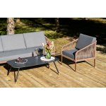 "Канны" лаунж-зона 5-местная плетеная из роупа (веревки), роуп коричневый