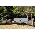 "Канны" лаунж-зона 5-местная плетеная из роупа (веревки), роуп коричневый