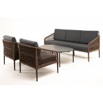 "Канны" лаунж-зона 5-местная плетеная из роупа (веревки), роуп коричневый