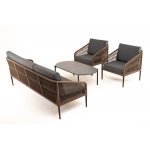 "Канны" лаунж-зона 5-местная плетеная из роупа (веревки), роуп коричневый