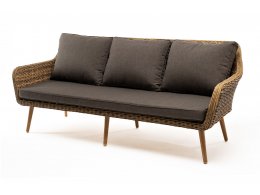 "Прованс" диван из искусственного ротанга трехместный, цвет соломенный "Прованс" диван из искусственного ротанга трехместный, цвет соломенный