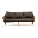 "Прованс" диван из искусственного ротанга трехместный, цвет соломенный