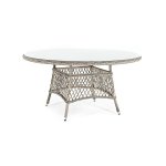 "Эспрессо" плетеный круглый стол, диаметр 150 см, цвет бежевый