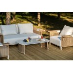 "Мальдивы" лаунж-зона из искусственного ротанга, цвет соломенный