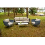 "Фиджи" лаунж-зона 5-местная плетеная из роупа (веревки), каркас алюминиевый темно-серый, роуп синий (KT18-014) "Фиджи" лаунж-зона 5-местная плетеная из роупа (веревки), каркас алюминиевый темно-серый, роуп синий (KT18-014)