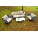 "Фиджи" лаунж-зона 5-местная плетеная из роупа (веревки), каркас алюминиевый темно-серый, роуп синий (KT18-014) "Фиджи" лаунж-зона 5-местная плетеная из роупа (веревки), каркас алюминиевый темно-серый, роуп синий (KT18-014)