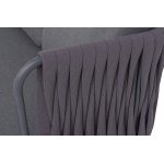 "Ронда" лаунж-зона 5-местная плетеная из роупа (веревки), каркас алюминиевый темно-серый, роуп серый 40 мм tex