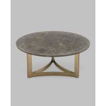 Журнальный столик Кассия 90*90 см темная керамика