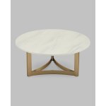 Журнальный столик Кассия 90*90 см светлая керамика