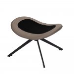 Оттоманка BLISS серый, экокожа, шенилл