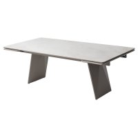 Стол ШЕРЛ  220 CRYSTAL ONIX BIANCO, керамика / Латте каркас М-City
