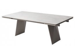 Стол ШЕРЛ  220 CRYSTAL ONIX BIANCO, керамика / Латте каркас М-City