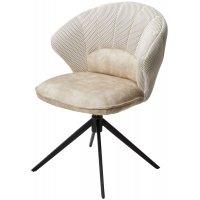 Стул ASTRA 360 град. поворот Белый Sonic 23 ткань / 7525-01 велюр / черный каркас, ®DISAUR