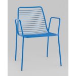 Стул с подлокотниками Дели металл голубой