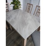 Стол TME-6931 MBH SWEDEN белый мрамор / MILKY WHITE  M-City