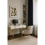 Стул обеденный Романи BS1450-WB, черно-белый/золото