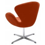 Кресло SWAN STYLE CHAIR терракотовый, искусственная замша