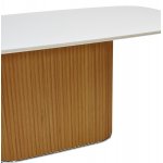 Стол TAMPA 180 цвет БЕЛЫЙ, керамика / Каркас OAK, ®DISAUR