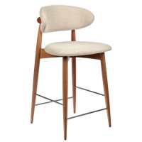 Стул полубарный Lucas латте букле с ножками цвета орех Стул полубарный Lucas латте букле с ножками цвета орех
