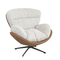 Кресло BLISS оранж/серый, экокожа, шенилл