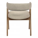 Стул Alan латте букле с ножками цвета орех