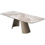 Стол STEFAN 180 GLOSS LUXURY PANDORA керамика, стекло/ каркас латте, ®DISAUR